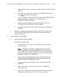 PD Form 255-A Pre-trial Hold/Conditions of Release Request Form - Washington, D.C., Page 4