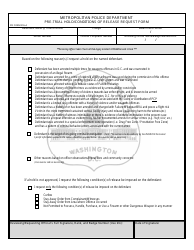 PD Form 255-A Pre-trial Hold/Conditions of Release Request Form - Washington, D.C., Page 7