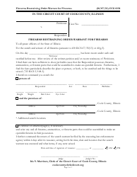 Document preview: Form CCG0138 Firearms Restraining Order Warrant for Firearms - Cook County, Illinois