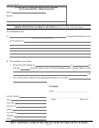 Document preview: Form CCP0178 Order Appointing Gurardian Ad Litem - Cook County, Illinois
