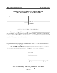 Document preview: Form CCP0233 Order for Service by Publication - Cook County, Illinois