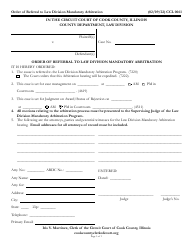Document preview: Form CCL0061 Order of Referral to Law Division Mandatory Arbitration - Cook County, Illinois