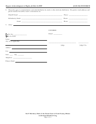 Form CCCH0002 Request and Order Setting Case for Remote Video Proceeding - Cook County, Illinois, Page 2