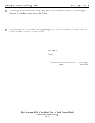 Form CCG0147 Findings for Firearms Restraining Order - Cook County, Illinois, Page 2