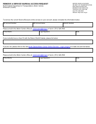 Document preview: Form SFN62321 Remove a Service Bureau Access Request - North Dakota
