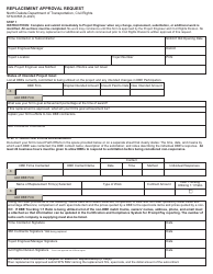 Form SFN60595 Replacement Approval Request - North Dakota