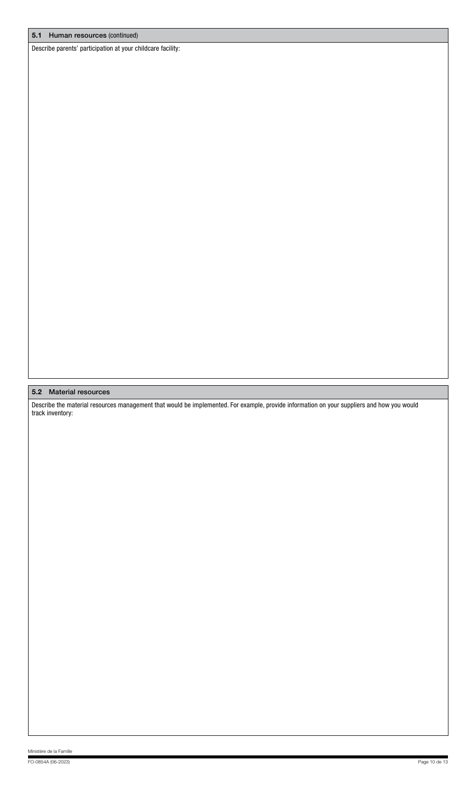 Form FO-0854A Applications for Subsidized Educational Childcare Service Spaces - Quebec, Canada, Page 10