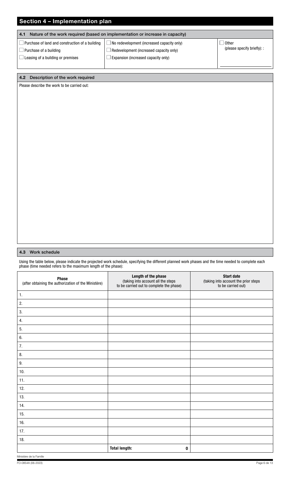 Form FO-0854A Applications for Subsidized Educational Childcare Service Spaces - Quebec, Canada, Page 6