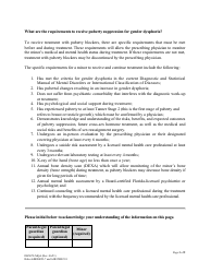 Form DH5079-MQA Patient Information and Informed Parental Consent and Assent for Minors - Puberty Suppression Treatment for Patients With Gender Dysphoria - Florida, Page 3
