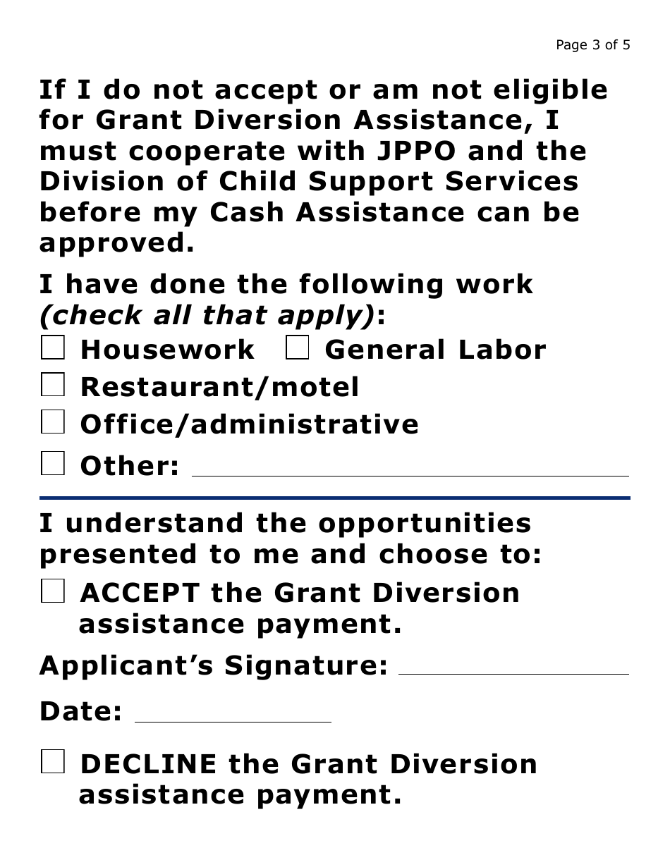 Form FAA-1410A-LP Grant Diversion Script and Applicant Agreement (Large Print) - Arizona, Page 3