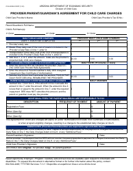 Document preview: Form CCA-0208A Provider/Parent/Guardian's Agreement for Child Care Charges - Arizona