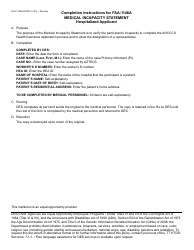 Form FAA-1148A Medical Incapacity Statement - Hospitalized Applicant - Arizona, Page 2