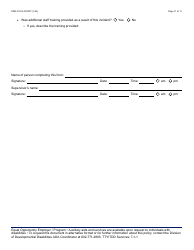 Form DDD-0191A Incident Report - Arizona, Page 11
