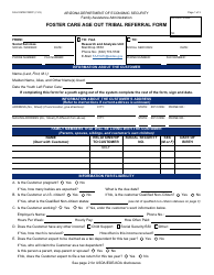 Form FAA-1097B Foster Care Age out Tribal Referral Form - Arizona