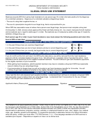Document preview: Form FAA-1415A Illegal Drug Use Statement - Arizona