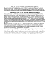 Formulario CSE-0167A-S Solicitud Del Titulo IV-D Para Servicios De Sustento Para Menores Y Los Derechos Y Responsabilidades Del Solicitante - Arizona (Spanish), Page 6