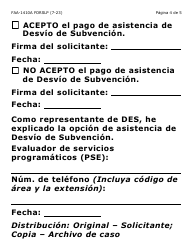 Formulario FAA-1410A-SLP Acuerdo De Solicitante Y Guion De Desvio De Subvencion (Letra Grande) - Arizona (Spanish), Page 4