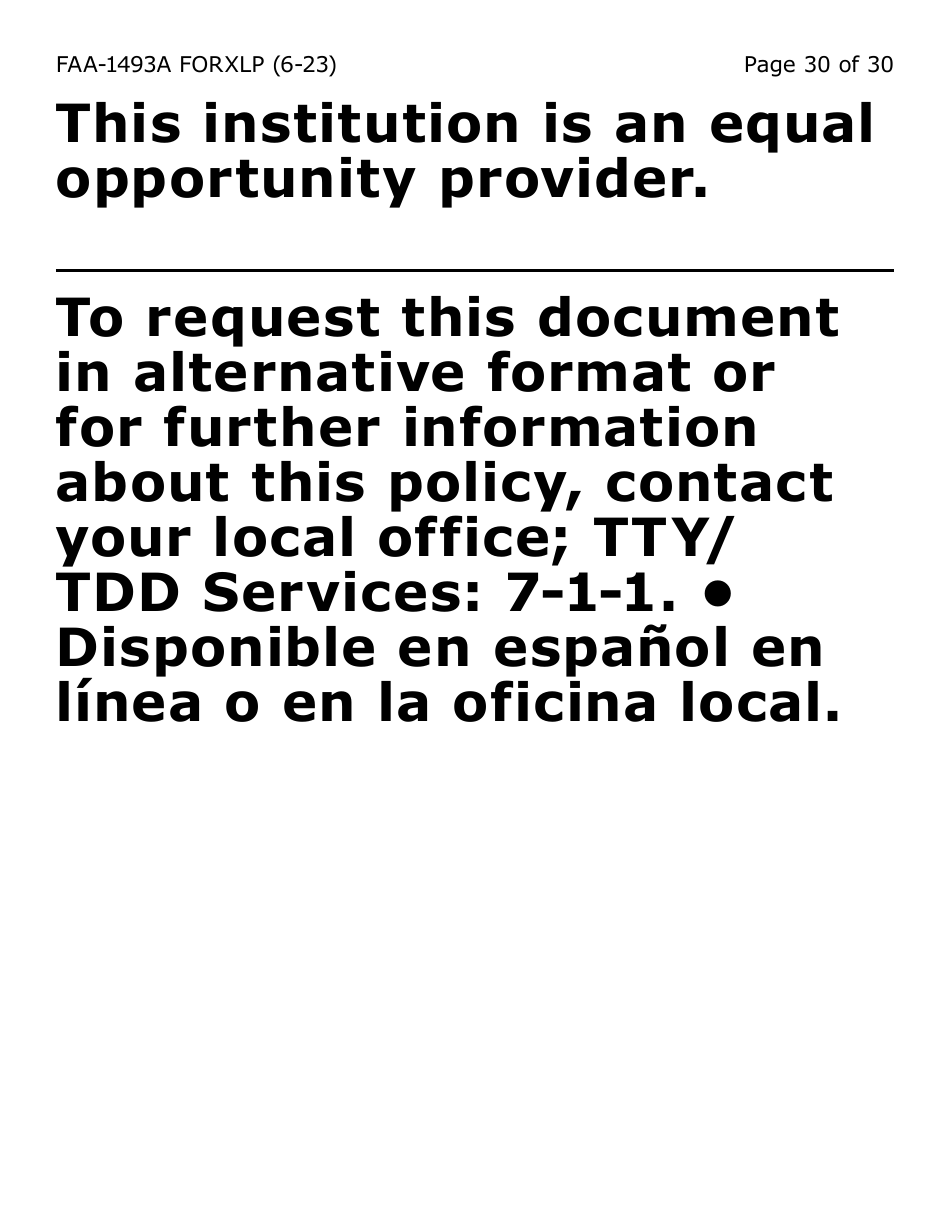 Form FAA-1493A-XLP Authorized Representative Request (Extra Large Print) - Arizona, Page 30