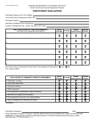 Document preview: Form AAA-1120A Participant Evaluation - Senior Community Service Employment Program - Arizona