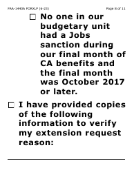 Form FAA-1440A-XLP Cash Assistance Benefit Limit Extension Request (Extra Large Print) - Arizona, Page 8