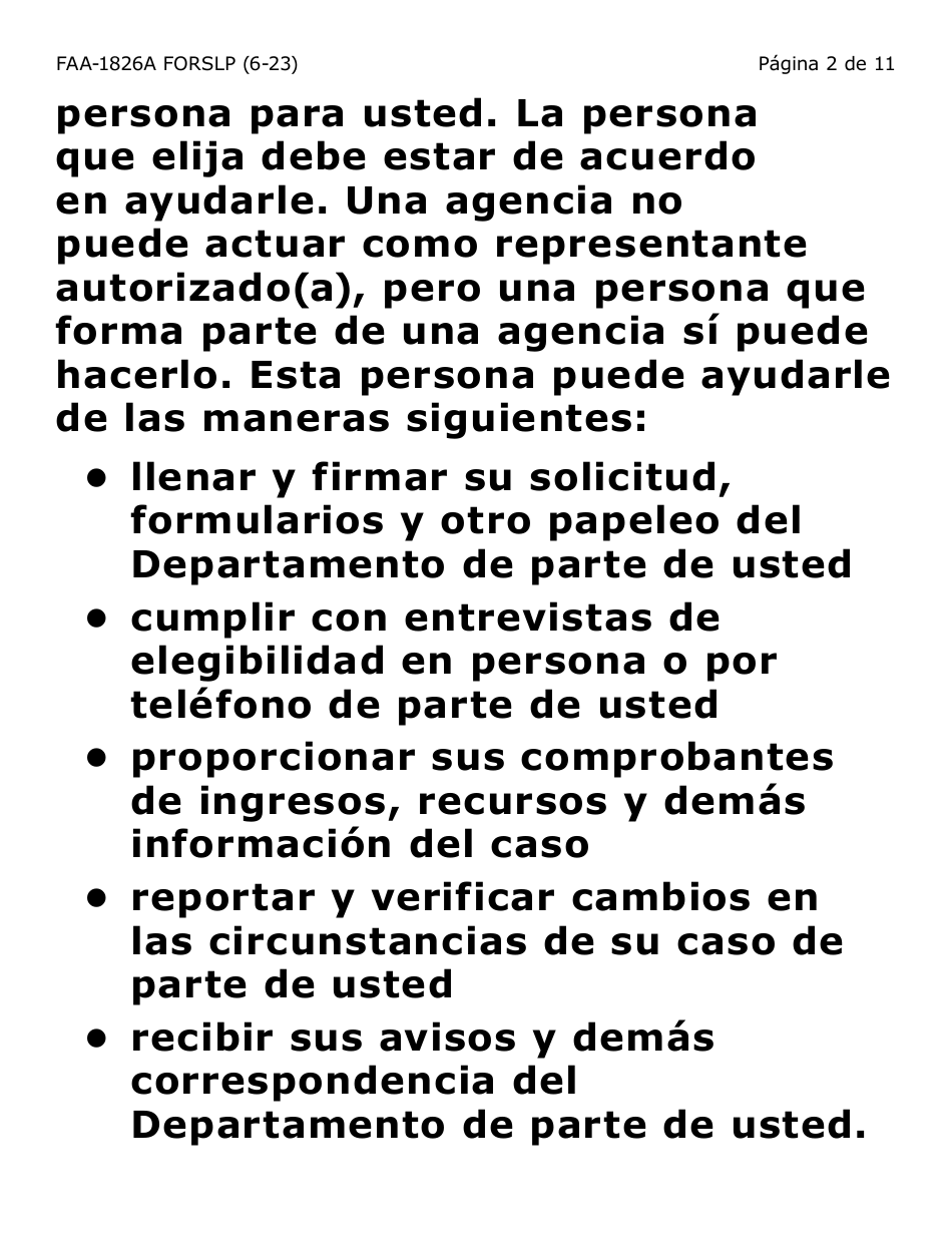 Form FAA-1821A-SLP Solicitud De Asistencia Nutricional Proyecto De Solicitud Simplificada Para Personas De Tercera Edad (Esap Por Sus Siglas En Ingles) (Letra Grande) - Arizona, Page 25