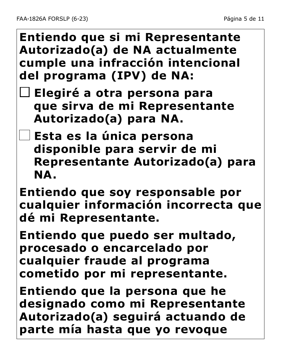 Form FAA-1821A-SLP Solicitud De Asistencia Nutricional Proyecto De Solicitud Simplificada Para Personas De Tercera Edad (Esap Por Sus Siglas En Ingles) (Letra Grande) - Arizona, Page 28