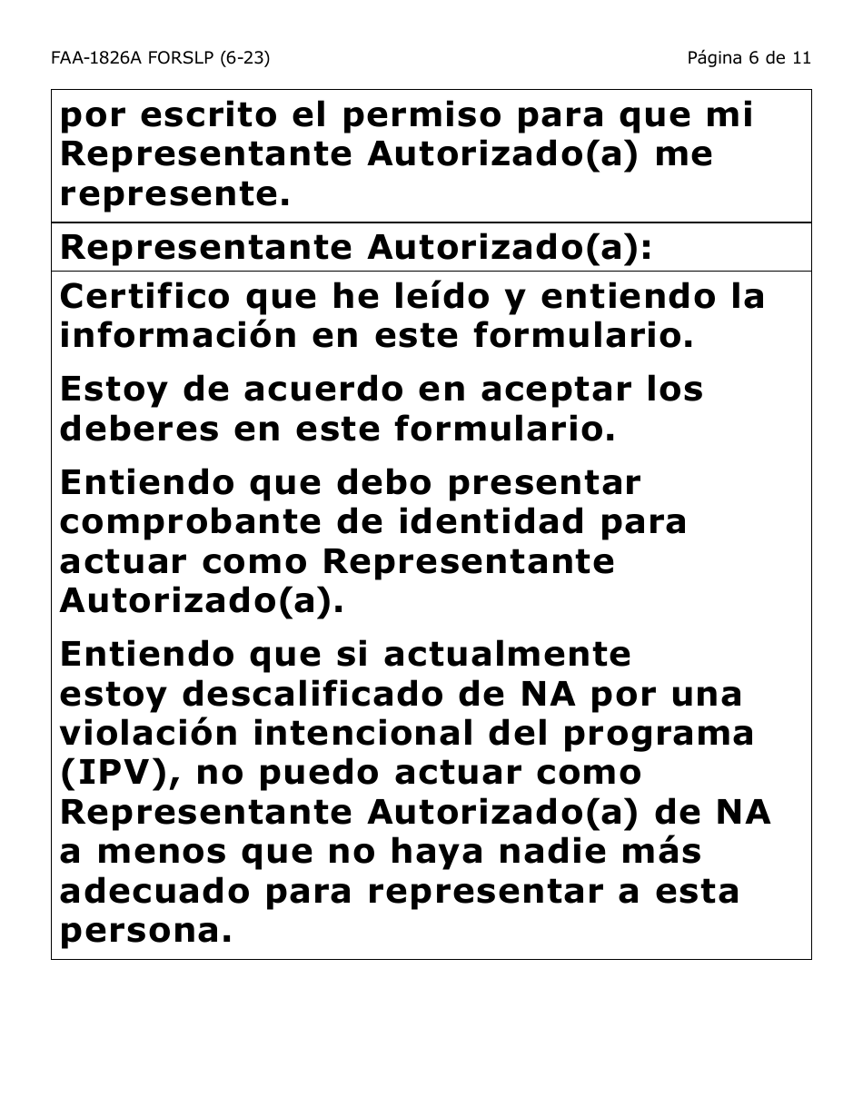 Form FAA-1821A-SLP Solicitud De Asistencia Nutricional Proyecto De Solicitud Simplificada Para Personas De Tercera Edad (Esap Por Sus Siglas En Ingles) (Letra Grande) - Arizona, Page 29