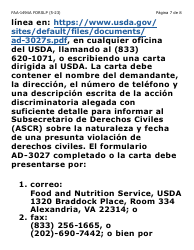 Formulario FAA-1494A-SLP Remocion De Un(A) Representante Autorizado(A) (Letra Grande) - Arizona (Spanish), Page 7