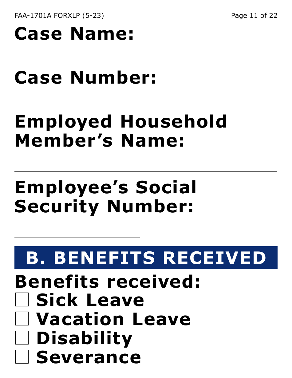 Form FAA-1701A-XLP Verification of Terminated Employment (Extra Large Print) - Arizona, Page 11