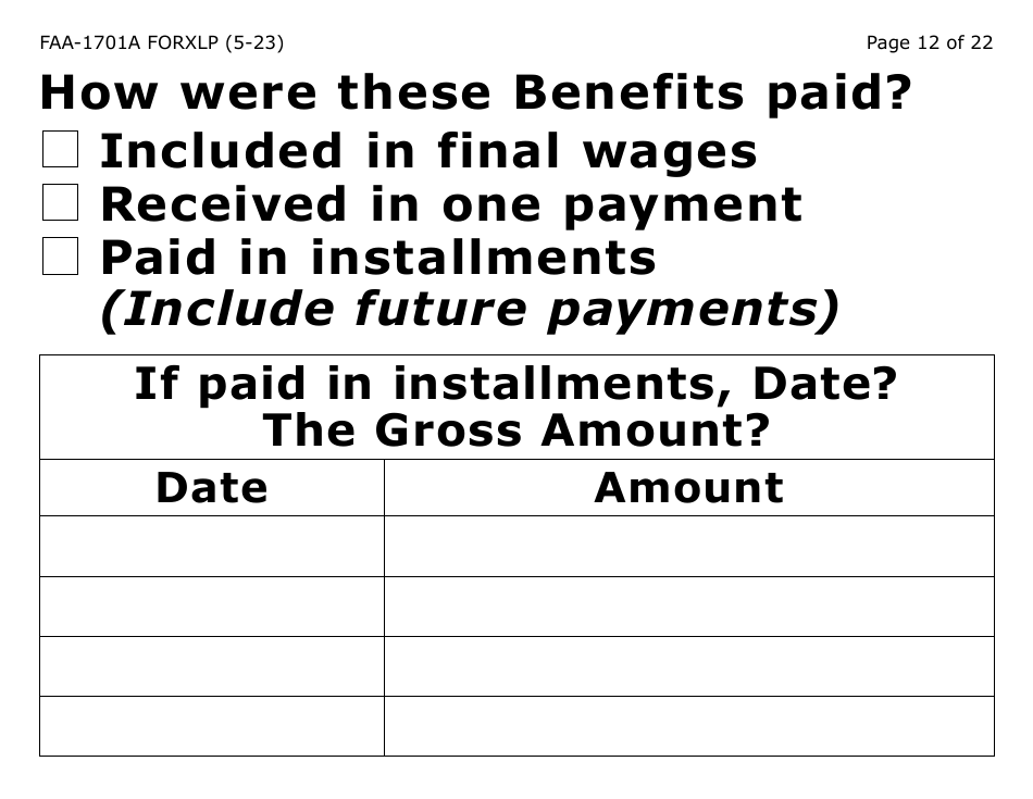 Form FAA-1701A-XLP Verification of Terminated Employment (Extra Large Print) - Arizona, Page 12