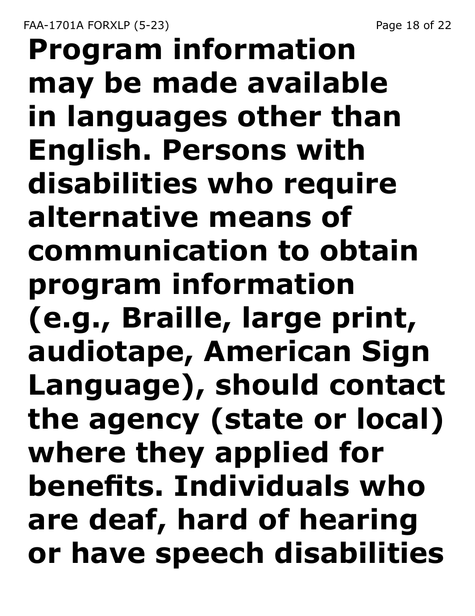 Form FAA-1701A-XLP Verification of Terminated Employment (Extra Large Print) - Arizona, Page 18