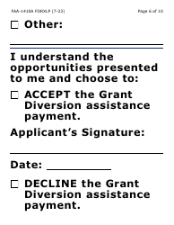Form FAA-1410A-XLP Grant Diversion Script and Applicant Agreement (Extra Large Print) - Arizona, Page 6