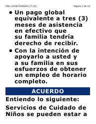 Formulario FAA-1410A-SXLP Acuerdo De Solicitante Y Guion De Desvio De Subvencion (Letra Extra Grande) - Arizona (Spanish), Page 3