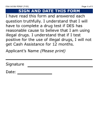 Form FAA-1415A-LP Illegal Drug Use Statement (Large Print) - Arizona, Page 4