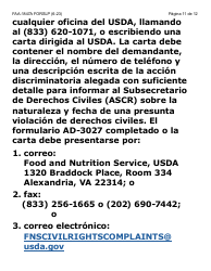 Formulario FAA-1847A-SLP Solicitud De Reemplazo Por Robo De Beneficios Electronicos (Letra Grande) - Arizona (Spanish), Page 11