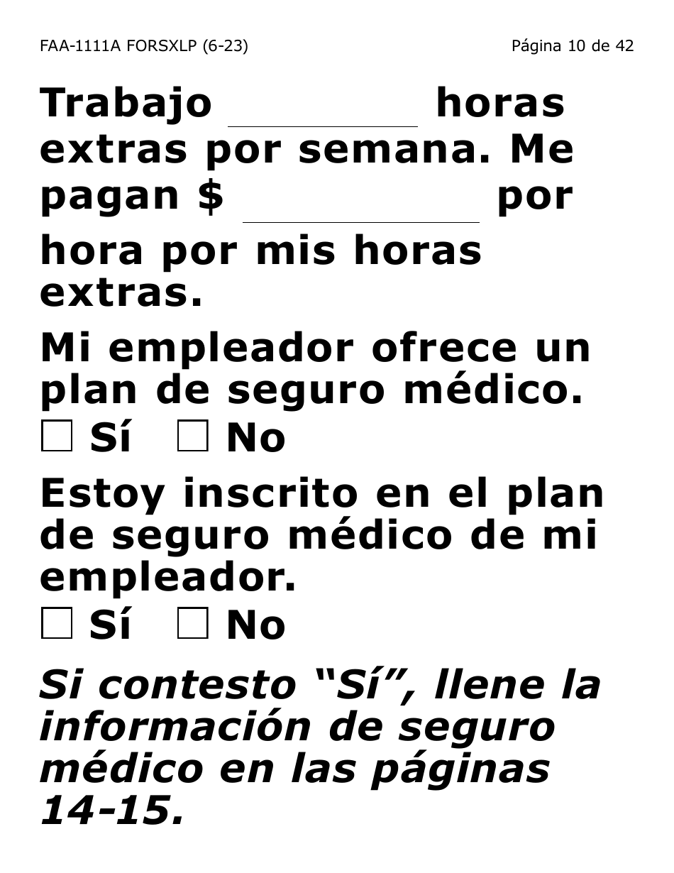 Formulario FAA-1111A-SXLP Formulario Para Verificar La Declaracion Del Participante (Letra Extra Grande) - Arizona (Spanish), Page 10