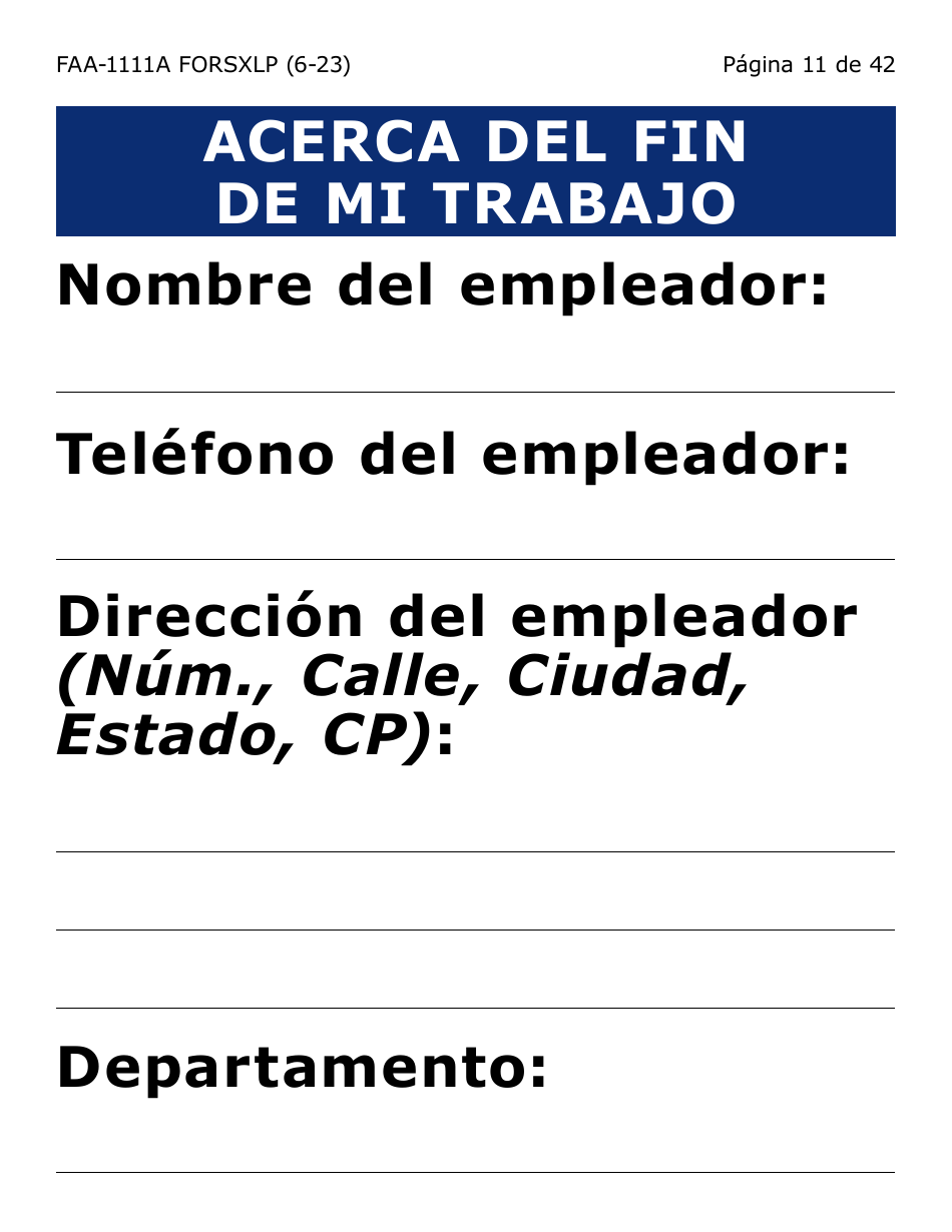 Formulario FAA-1111A-SXLP Formulario Para Verificar La Declaracion Del Participante (Letra Extra Grande) - Arizona (Spanish), Page 11
