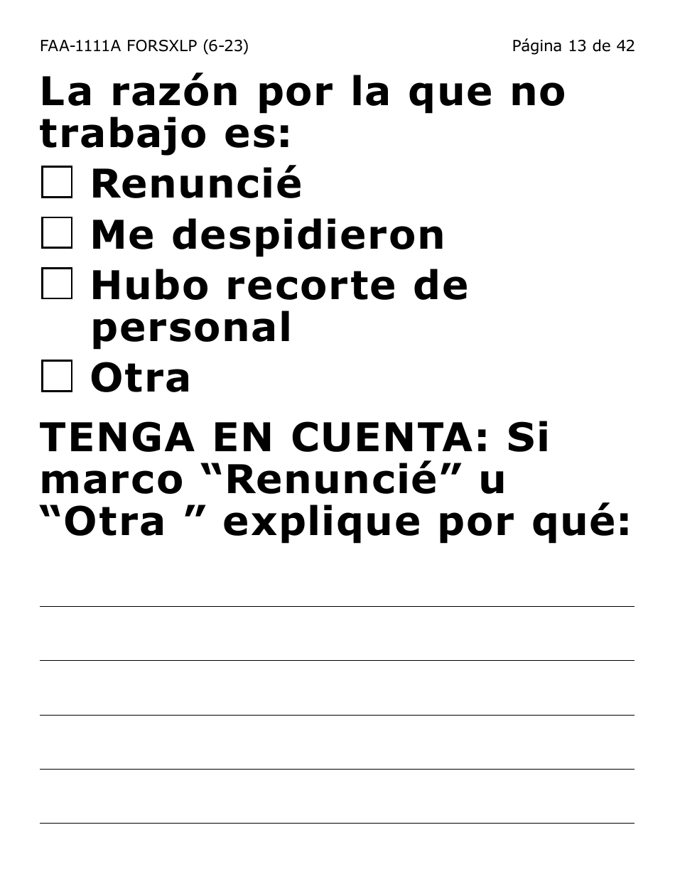 Formulario FAA-1111A-SXLP Formulario Para Verificar La Declaracion Del Participante (Letra Extra Grande) - Arizona (Spanish), Page 13