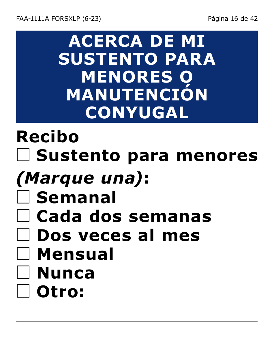 Formulario FAA-1111A-SXLP Formulario Para Verificar La Declaracion Del Participante (Letra Extra Grande) - Arizona (Spanish), Page 16
