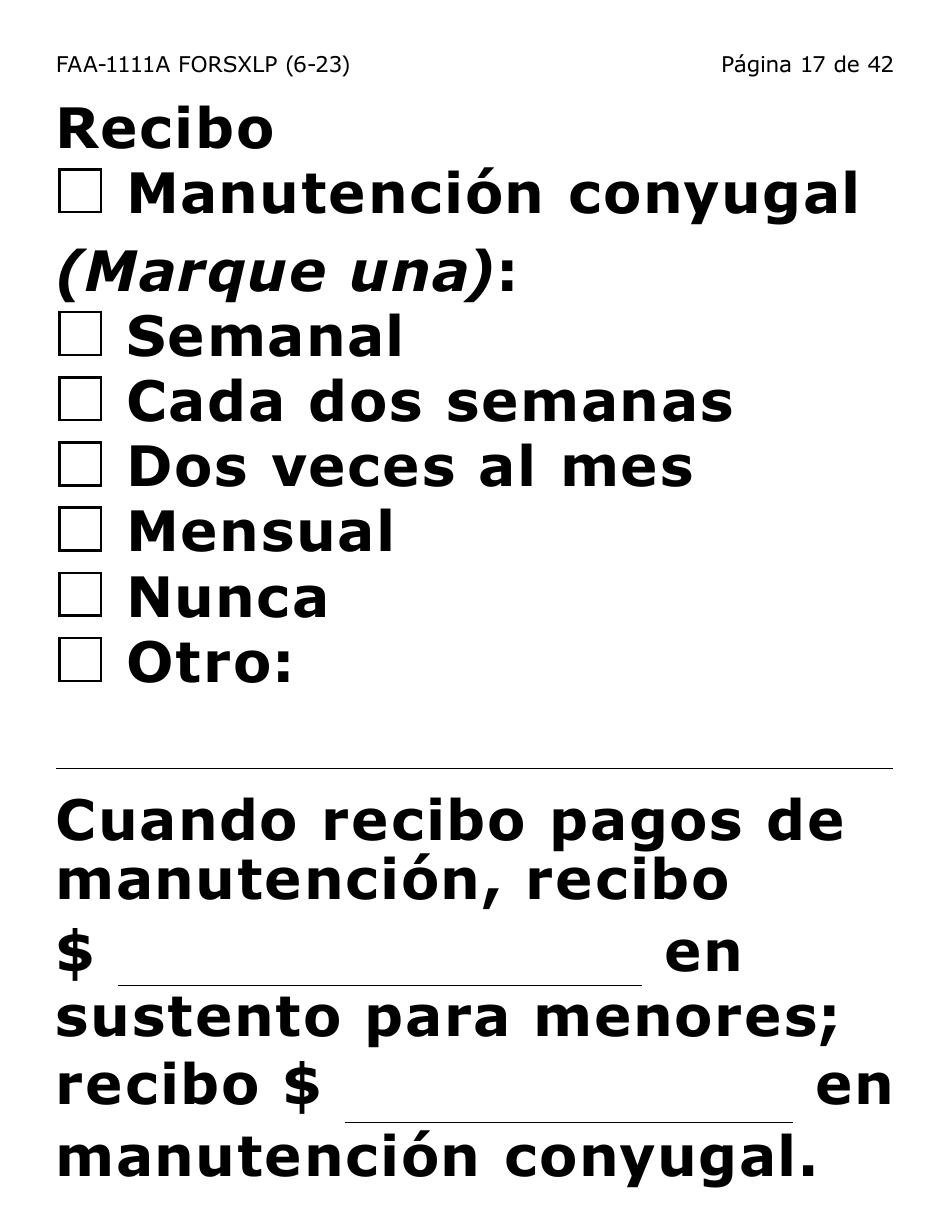 Formulario FAA-1111A-SXLP Formulario Para Verificar La Declaracion Del Participante (Letra Extra Grande) - Arizona (Spanish), Page 17