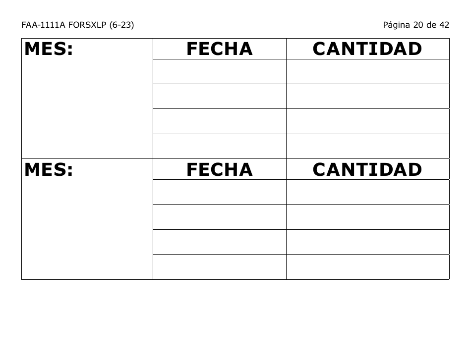 Formulario FAA-1111A-SXLP Formulario Para Verificar La Declaracion Del Participante (Letra Extra Grande) - Arizona (Spanish), Page 20