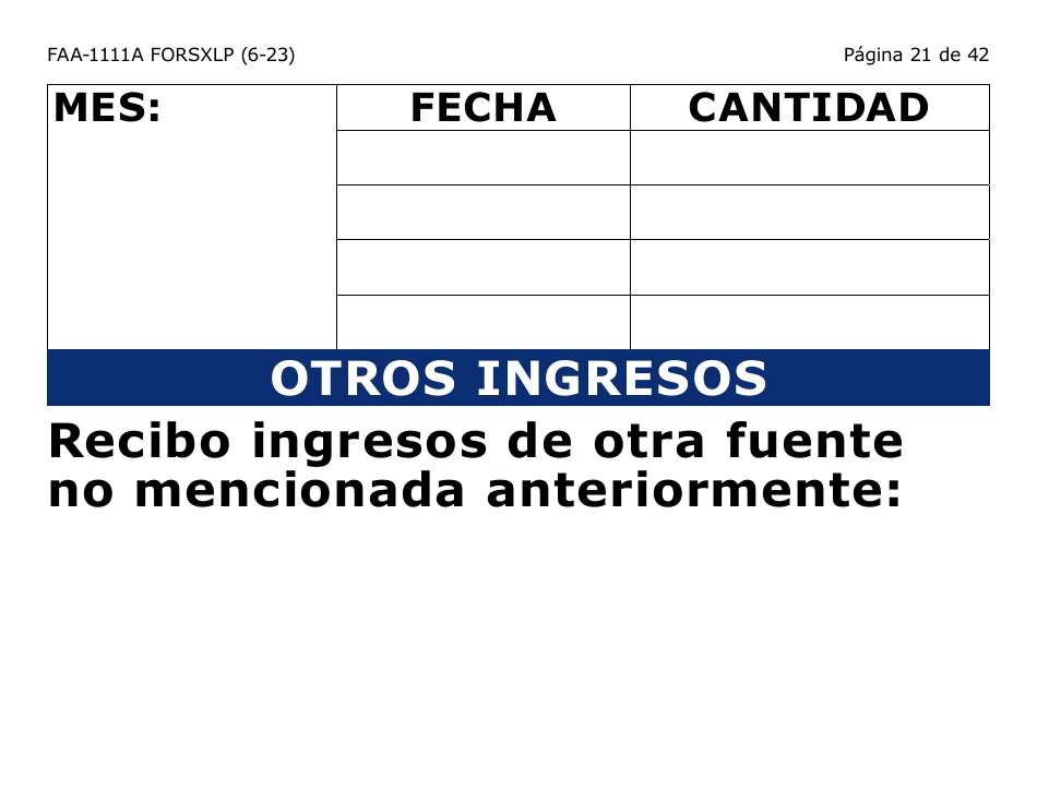 Formulario FAA-1111A-SXLP Formulario Para Verificar La Declaracion Del Participante (Letra Extra Grande) - Arizona (Spanish), Page 21