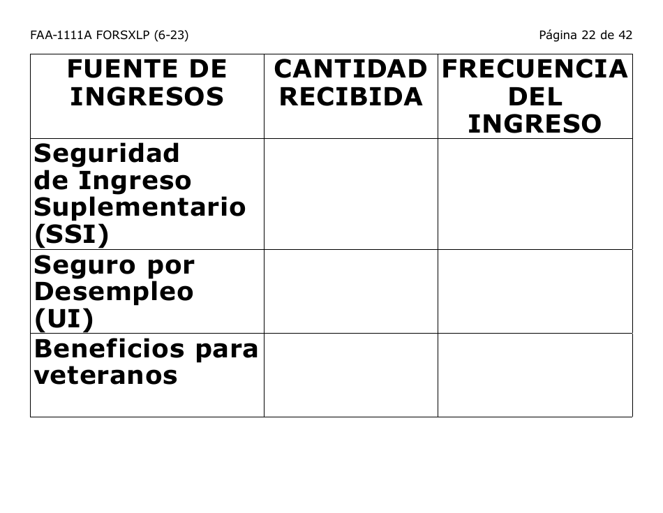 Formulario FAA-1111A-SXLP Formulario Para Verificar La Declaracion Del Participante (Letra Extra Grande) - Arizona (Spanish), Page 22