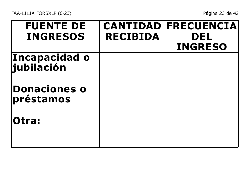 Formulario FAA-1111A-SXLP Formulario Para Verificar La Declaracion Del Participante (Letra Extra Grande) - Arizona (Spanish), Page 23