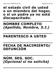 Formulario FAA-1111A-SXLP Formulario Para Verificar La Declaracion Del Participante (Letra Extra Grande) - Arizona (Spanish), Page 25