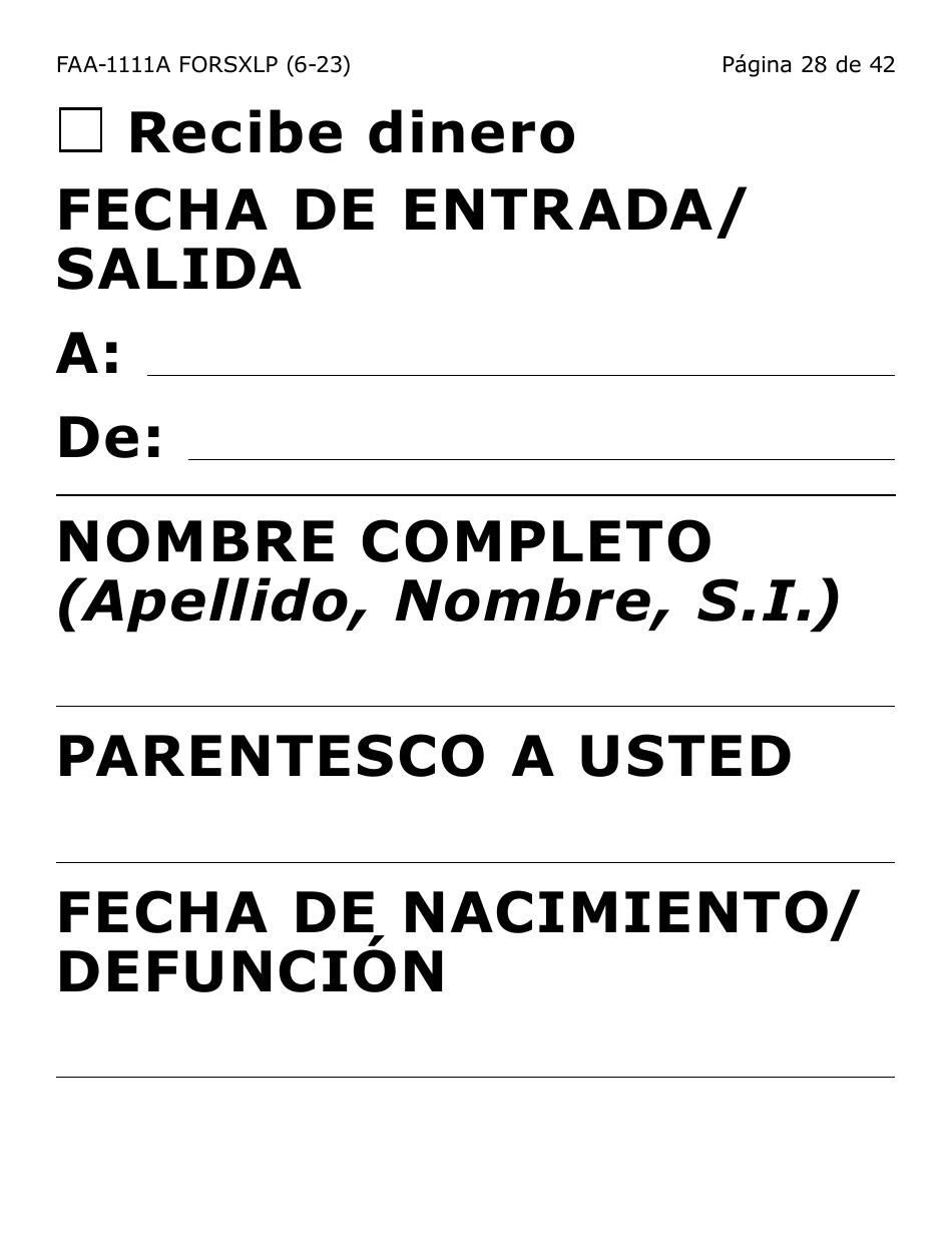 Formulario FAA-1111A-SXLP Formulario Para Verificar La Declaracion Del Participante (Letra Extra Grande) - Arizona (Spanish), Page 28