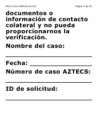 Formulario FAA-1111A-SXLP Formulario Para Verificar La Declaracion Del Participante (Letra Extra Grande) - Arizona (Spanish), Page 2