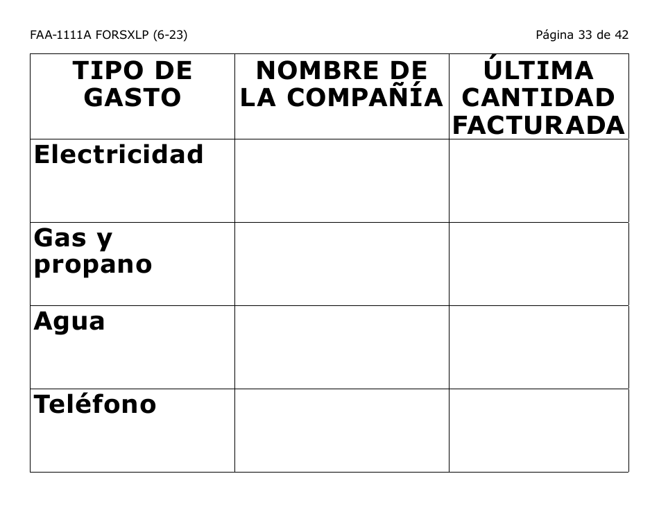 Formulario FAA-1111A-SXLP Formulario Para Verificar La Declaracion Del Participante (Letra Extra Grande) - Arizona (Spanish), Page 33