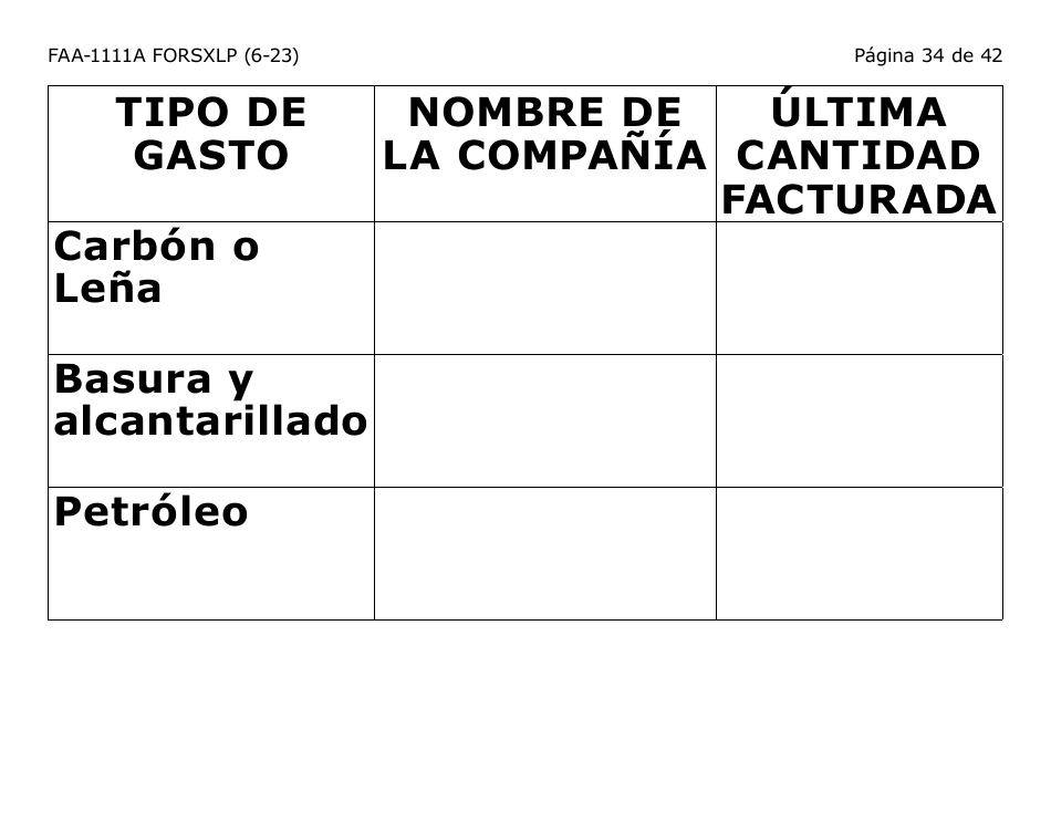 Formulario FAA-1111A-SXLP Formulario Para Verificar La Declaracion Del Participante (Letra Extra Grande) - Arizona (Spanish), Page 34
