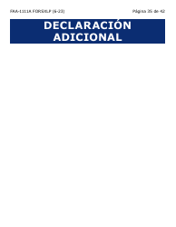 Formulario FAA-1111A-SXLP Formulario Para Verificar La Declaracion Del Participante (Letra Extra Grande) - Arizona (Spanish), Page 35